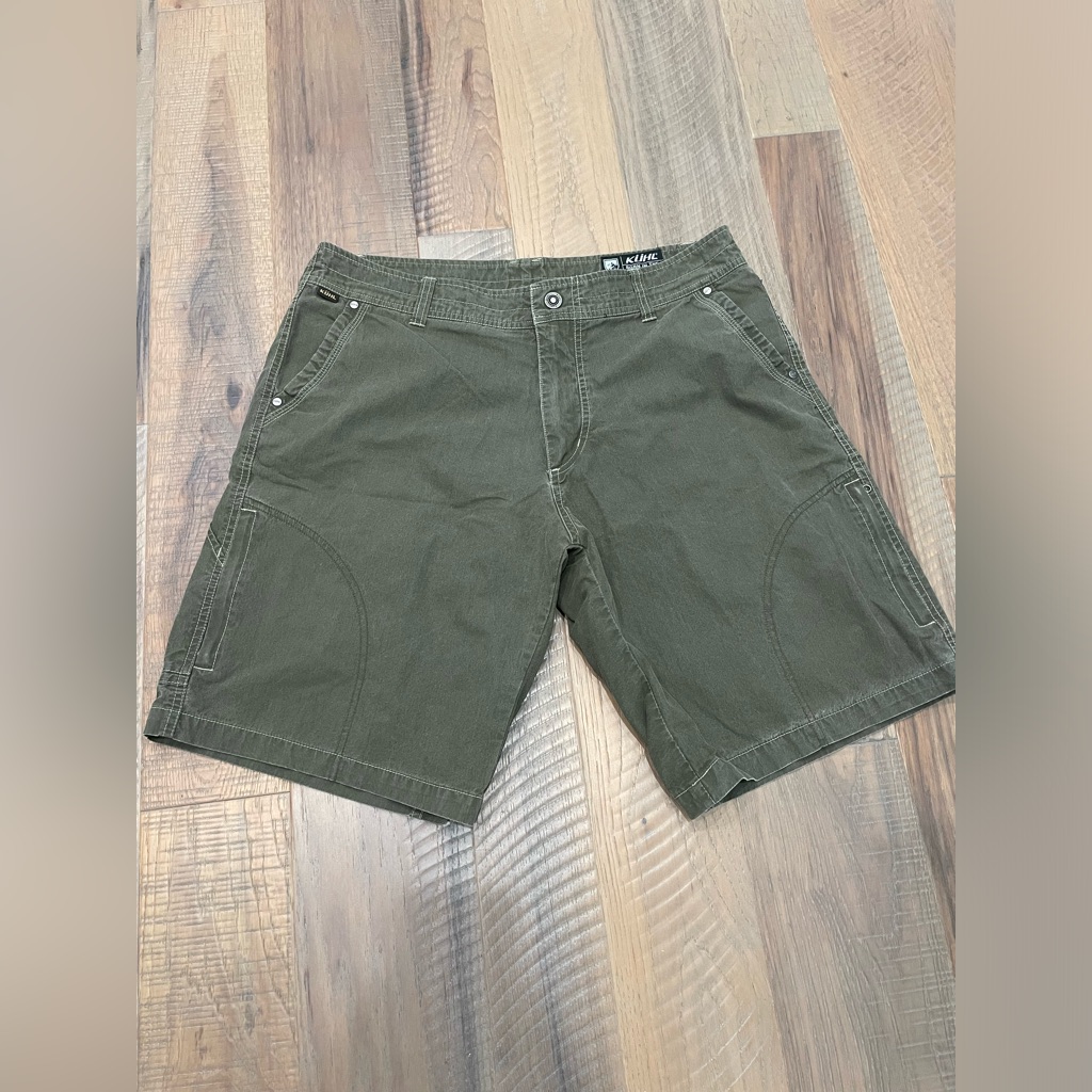 Kuhl Shorts Mens 36 Brown Utility Vintage Patina Dye Outdoor Hiking